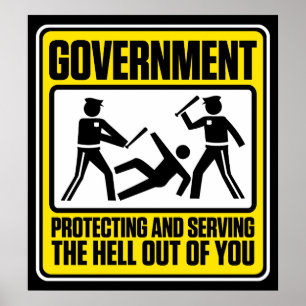 Het Poster voor overheidswaarschuwing