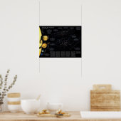 Het Poster Zonnesysteeminfo (Keuken)