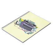 Het potlood van het Schrijfmachine van de Schrijfm Notitieboek (Linkerzijde)