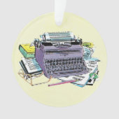 Het potlood van het Schrijfmachine van de Schrijfm Ornament (voorkant)