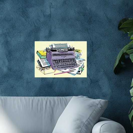 Het potlood van het Schrijfmachine van de Schrijfm Poster