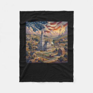 Het prachtige Amerikaanse gebouw en de Cloud Stick Fleece Deken
