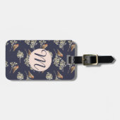 Het prachtige Beige European Robins Pattern Bagagelabel (Voorkant horizontaal)