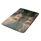 Het prachtige bergmeer in de Evening Foto Badmat (Gekanteld)