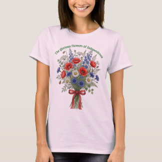 Het prachtige bloemen onafhankelijkheids T-shirt