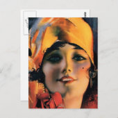 Het prachtige Flapper Briefkaart van 1920 (Voorkant / Achterkant)