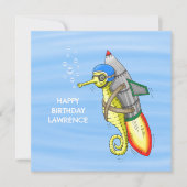 Het prachtige gele raketzeepaardje kaart (Voorkant)