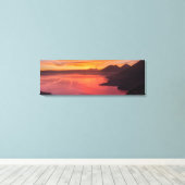 Het prachtige Golden Sunrise-meer op het meer van Canvas Afdruk (Insitu (Houten vloer))