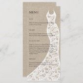 Het prachtige Menu van het Vrijgezellenfeest van d (Voorkant / Achterkant)