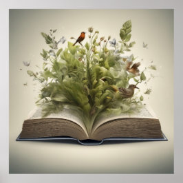 Het prachtige open boek poster