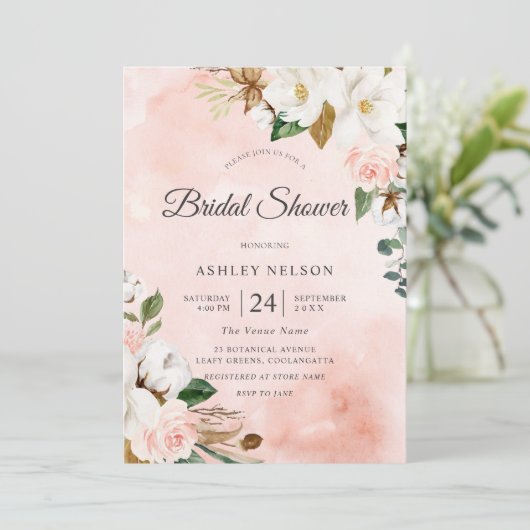 Het prachtige Vrijgezellenfeest van Blush & White Kaart (Staand voorkant)