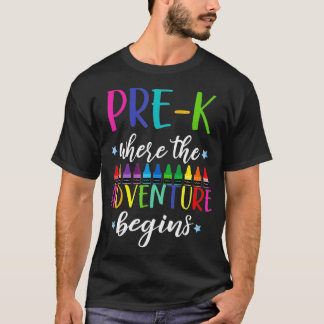 Het pre-K Adventure van de Leeraar begint Eerste D T-shirt
