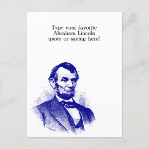 Het President van Abraham Lincoln & u Feestdagenkaart