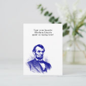 Het President van Abraham Lincoln & u Feestdagenkaart (Staand voorkant)