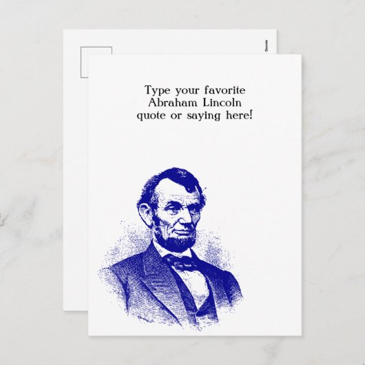 Het President van Abraham Lincoln & u Feestdagenkaart (Voorkant / Achterkant)