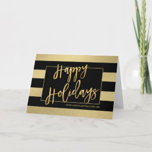 Het prettige feestdagen (plural:) Trendy Gouden Kaart