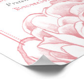 Het Pretty Peony Bloem Bruiloft Collectie Programm Poster (Hoek)