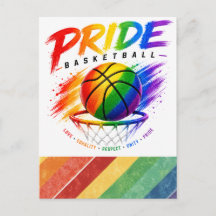 Het Pride Basketbal Regenboog Thema Design