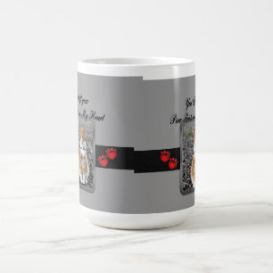 Het Print van de poot op Mijn Grijs van het Hart Koffiemok