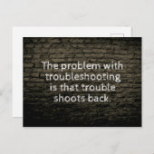 Het probleem met het oplossen van problemengrap briefkaart (Voorkant / Achterkant)