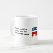 Het probleem met het socialisme is koffiemok (Voorkant links)