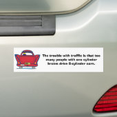 Het probleem met het verkeer... bumpersticker (Op auto)
