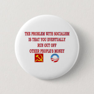 HET PROBLEEM MET SOCIALISME RONDE BUTTON 5,7 CM