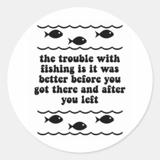 Het probleem met vissen ronde sticker