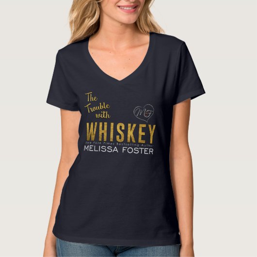 Het probleem met Whiskey V-T-shirt met halszijde T-shirt (Voorkant)