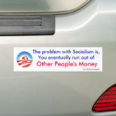 Het probleem van het socialisme bumpersticker (Op auto)