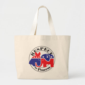Het proces respecteren grote tote bag
