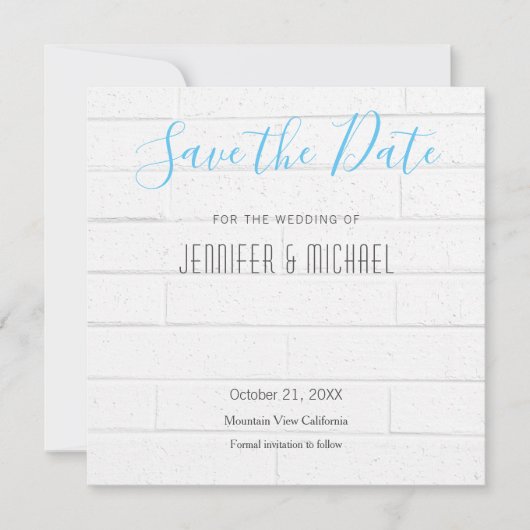 Het professionele ontwerp van de muur van het huwe save the date (Voorkant)