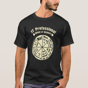 Het professionele wiel van Antwoorden, Funny Geek T-shirt