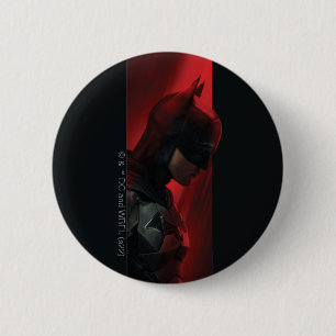 Het profiel van de rode Batman-balk Ronde Button 5,7 Cm