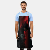 Het profiel van de rode Batman-balk Schort (Gedragen)