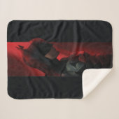 Het profiel van de rode Batman-balk Sherpa Deken (Voorkant (horizontaal))