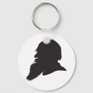 Het profielportret Leo Tolstoy Sleutelhanger