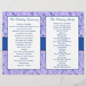 Het programma Blauwe en Lila Floral Wedding (Achterkant)
