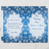 Het programma Blauwe en witte sneeuwvlokken (Voorkant / Achterkant)