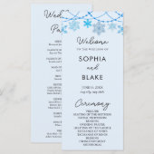 Het programma Blauwe Snowflakes Blue Wedding (Voorkant / Achterkant)
