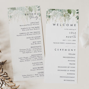 Het programma Greenery en Gold Leaf Wedding