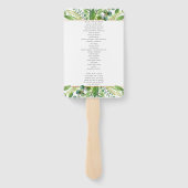 Het programma GreenGenery & Gold Wedding Collectie Handwaaier (Achterkant)