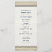 Het programma Knot Rustic Beach Wedding (Achterkant)