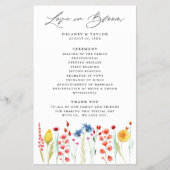 Het programma Liefde in Bloom Wildflower Paper Flyer (Voorkant)
