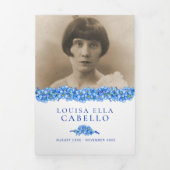 Het programma van de begrafenisdienst blauw vergee (Cover)