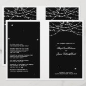 Het Programma van de bruiloft mousserend Koord Zwa (Voorkant / Achterkant)