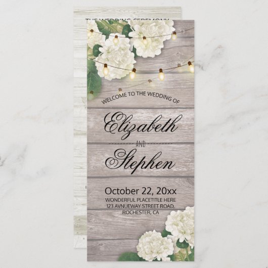 Het Programma van de weddenschap Rustic houten blo (Voorkant / Achterkant)