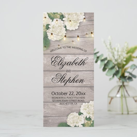 Het Programma van de weddenschap Rustic houten blo (Staand voorkant)