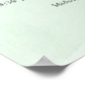 Het programma van het huwelijk florale eucalyptus  poster (Hoek)