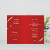 Het programma van het huwelijk sjabloon rood (vier (Staand voorkant)